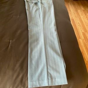 Ladies trousers soft gray pinstripe